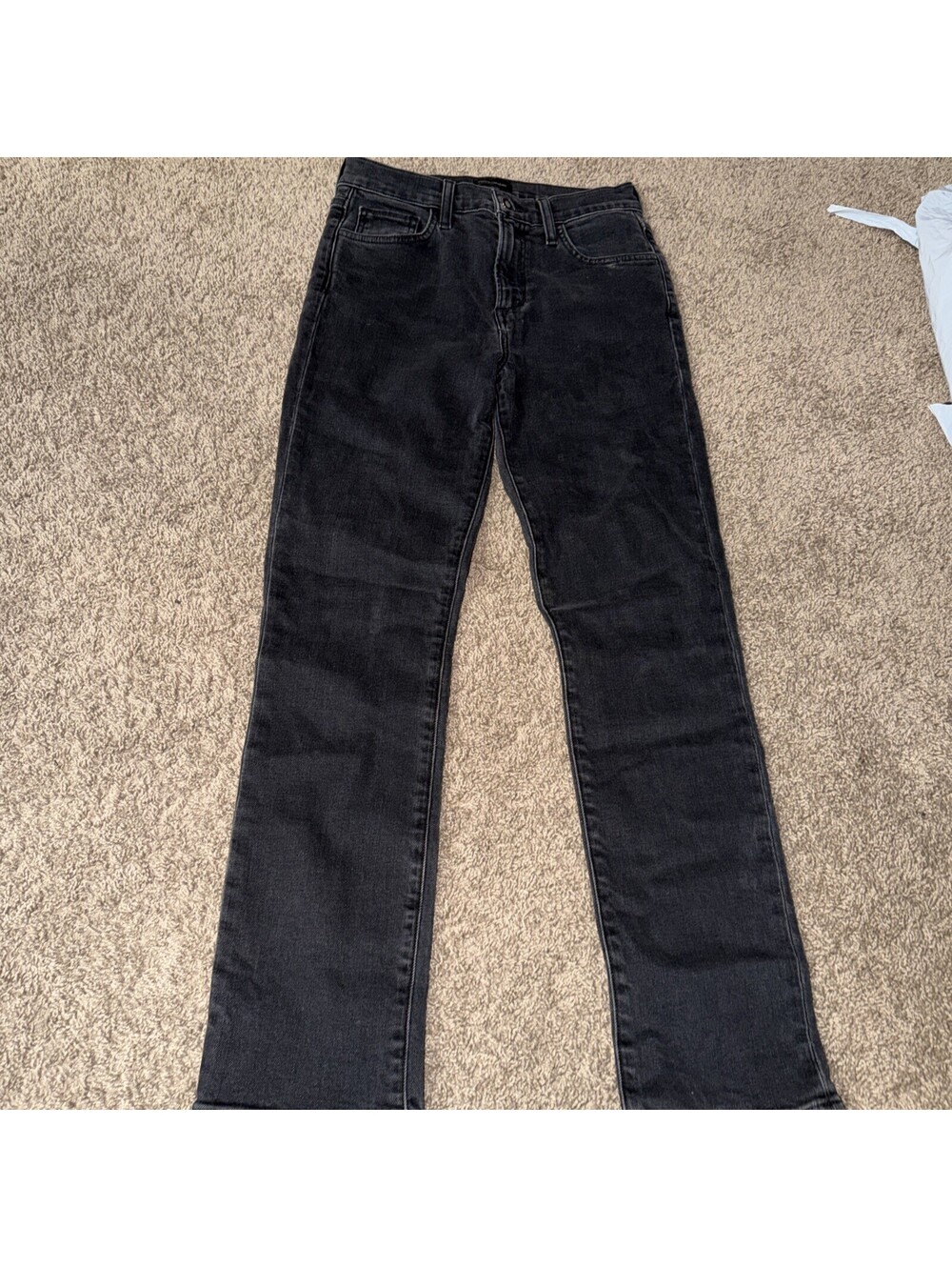 Favorite Daughter Jeans High Rise Slim Straight The Erin Boulder Black Denim 25